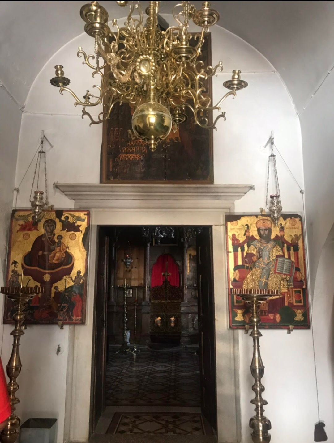 Traditional place of worship at Panachrantou Monastery, Andros.