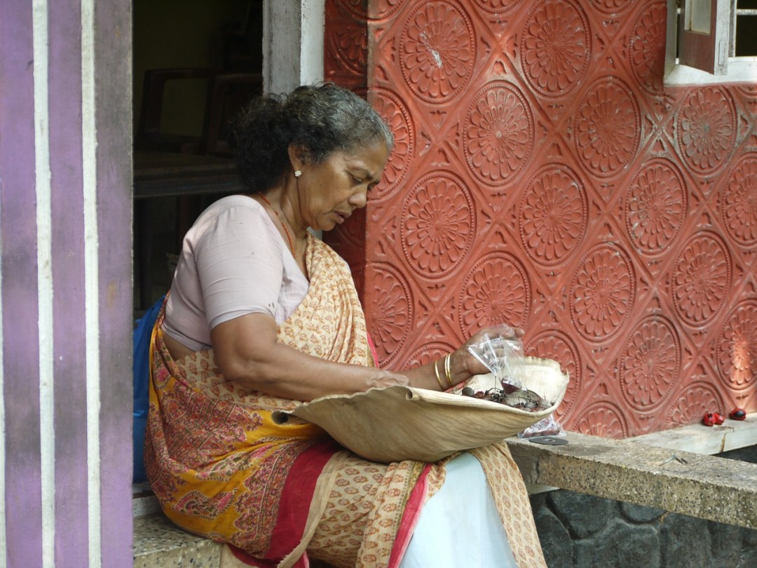 Cotton saree clad gammas who welcome you with a smile.