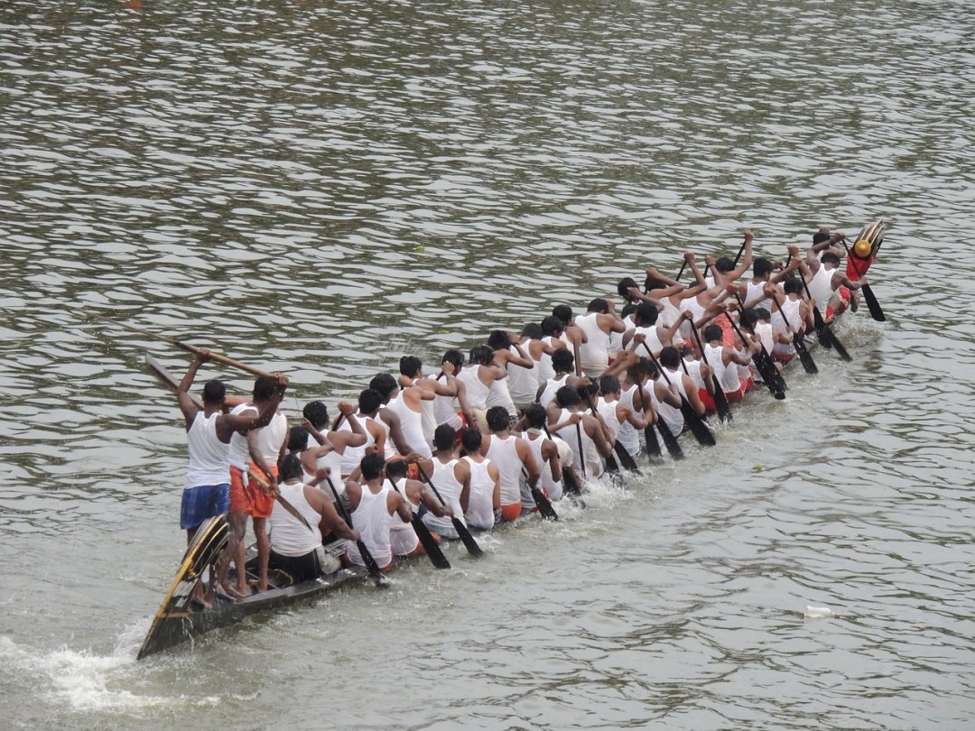 Boat racing in Kochi.